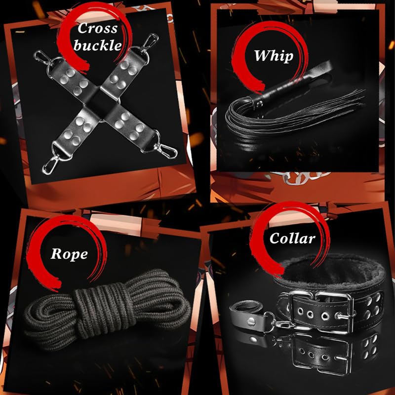 Schwarzes Leder 10 StüCk Set Yoga FüR AnfäNger, Morbido Komfort Sport Extreme Set Yoga ZubehöR, Set Krafttraining, Geschenk Pro Paar