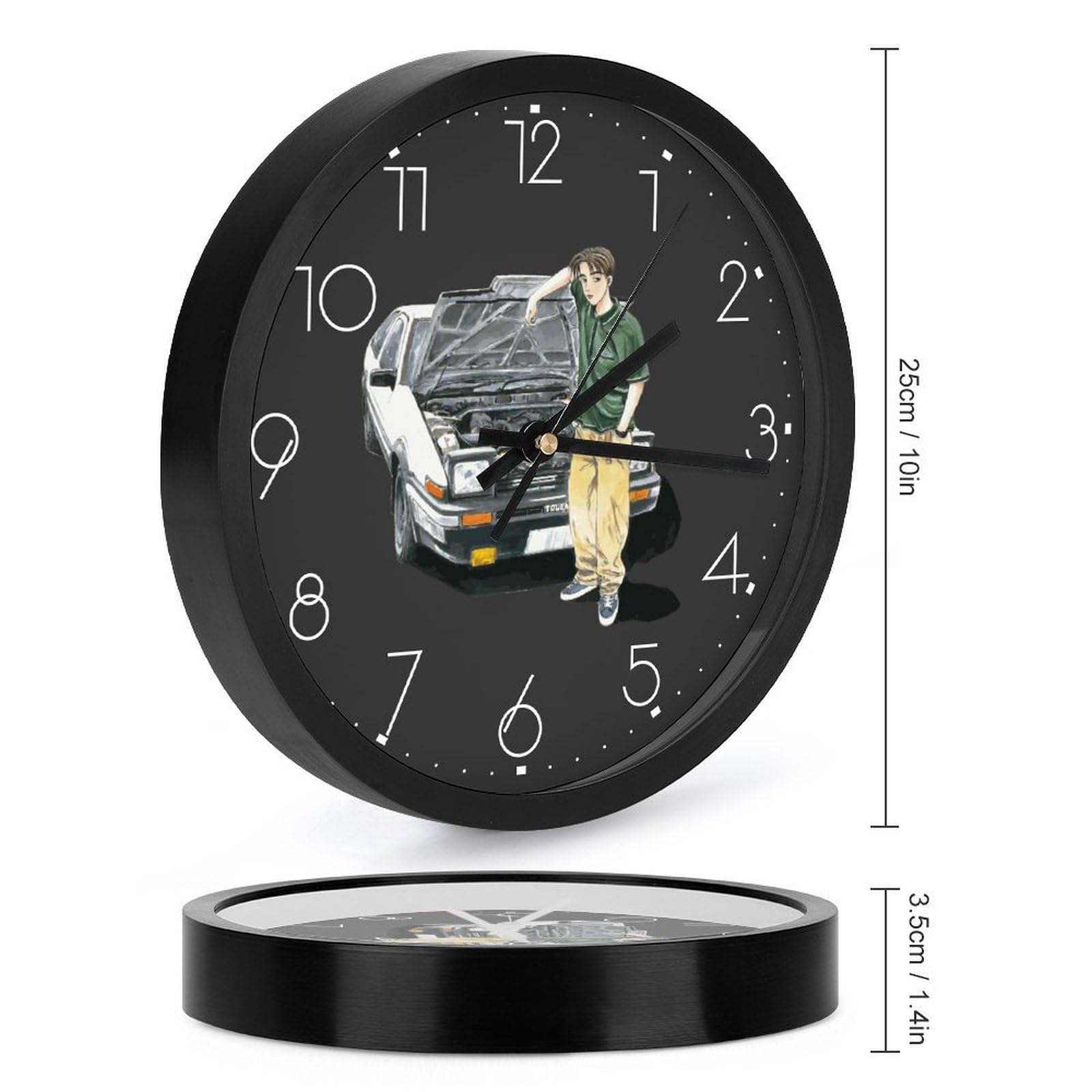 【希少品】DISC UP　壁掛け時計 掛け時計 音がしない 通販 連続秒針 おしゃれ 壁掛け時計