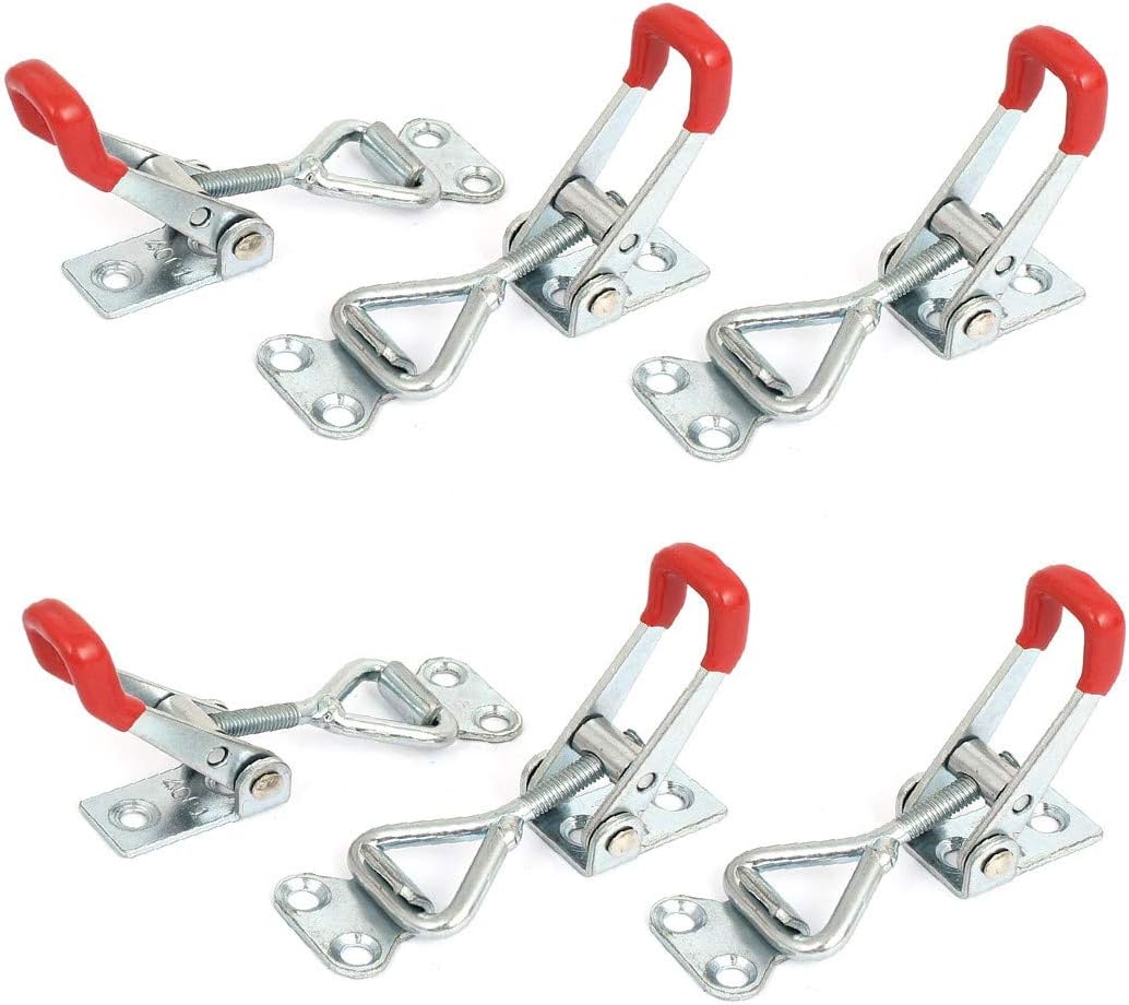 New Lon0167 6 Pcs Featured 100Kg Holding Capacity reliable efficacy Plastic Cover Lever Door Button Type Quick Release Metal U Good performance Handle Triangle Shaped Holding Toggle Clamps 4001(id:fd0