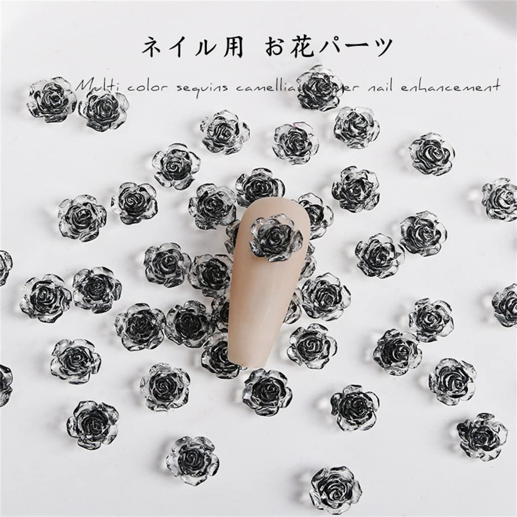 Amazon.co.jp: DUOLEIMI ネイルパーツ 椿 花 100pcs 立体 ネイル