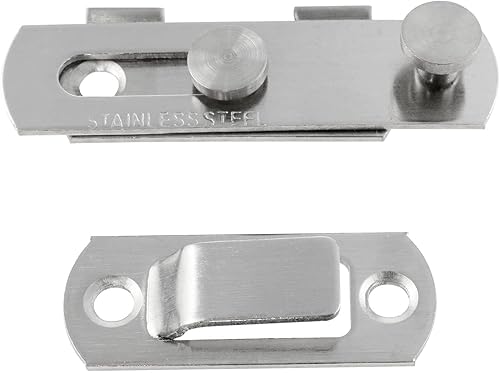 Miniatura 3 de Cerradura de acero inoxidable 304 para puerta abatible, cerradura de seguridad para puerta corrediza, cerraduras de granero para jardines, baños,