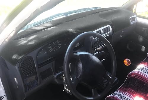 Tapete de cubierta de tablero para Nissan Hardbody D21 1994-1997 Pathfinder 1994 1995, protector de alfombra F137 (gris oscuro)