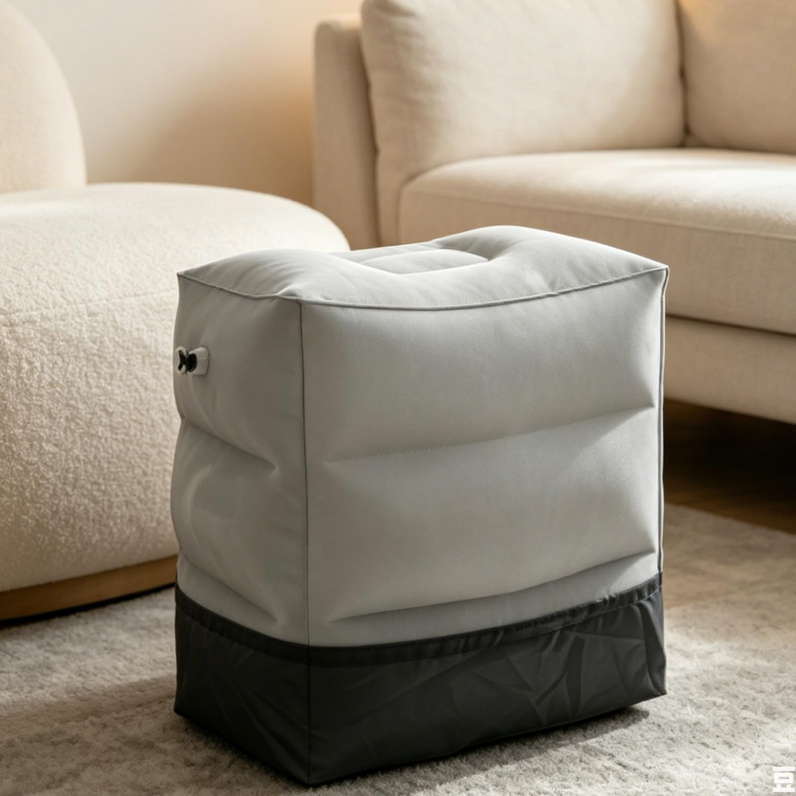 Poggiapiedi Gonfiabile da Viaggio per Treno e Aereo in Materiale Laminato a Pelo Design Ergonomico Ultraleggero per Rilassamento Gambe in Famiglia