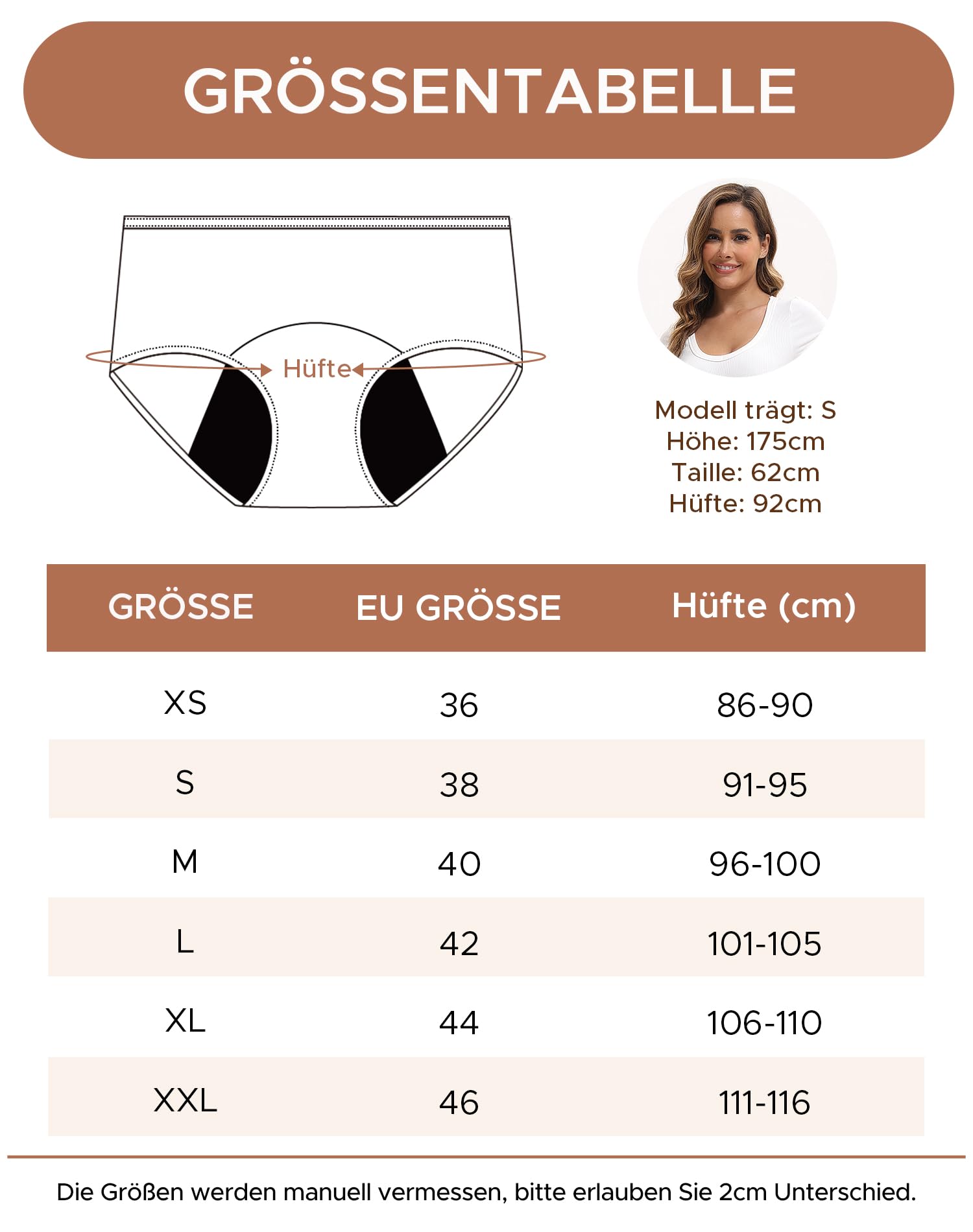INNERSY Bragas Menstruales Mujer Flujo Abundante Cintura Media Braga Menstrual Algodón Lavables Pack de 3