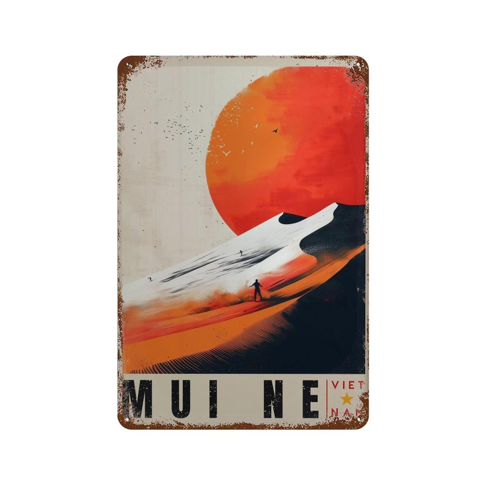 xiaoxiaoshen Mui Ne Vietnam Travel Sand Dunes (2) Wall Decor Art Metal Tin Poster Modern Home Decor Art Home Bar Shop Decorations Vintage Sign 30x20cm