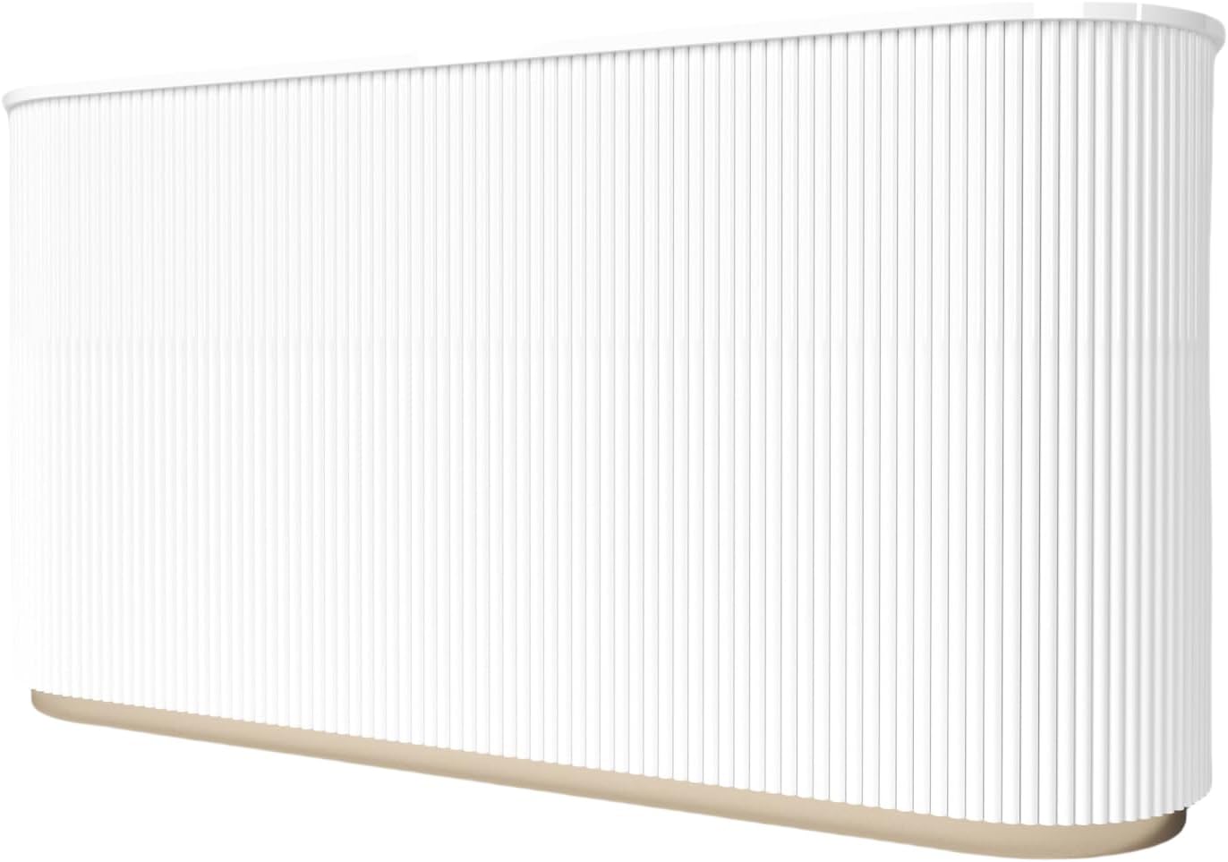 Reception Desk, White Upgraded Reeded Front Counter for Beauty, Spa, Nail, Hair Salon, Lobby, 1800 * 600 * 1000mm (71 * 24 * 39'')