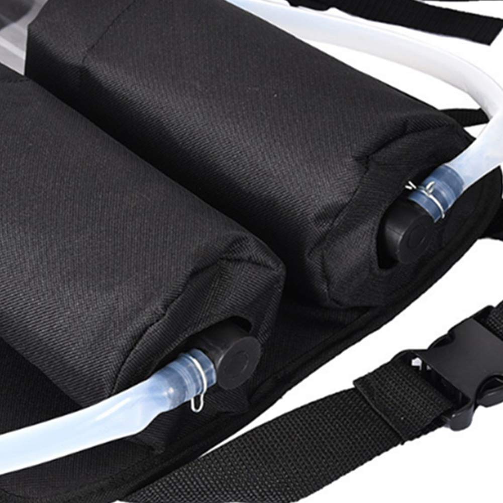 GOODS+GADGETS® Mochila Dispensadora de Cerveza Duo 2x3 L | Torre de cerveza portátil con 2 depósitos de 3 L, grifos y porta-vasos - ideal para festivales