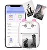 Mini Pocket Printer Portable Bluetooth Wireless Rechargeable 6 Roll 3 Pen Set Gift Pink Printer