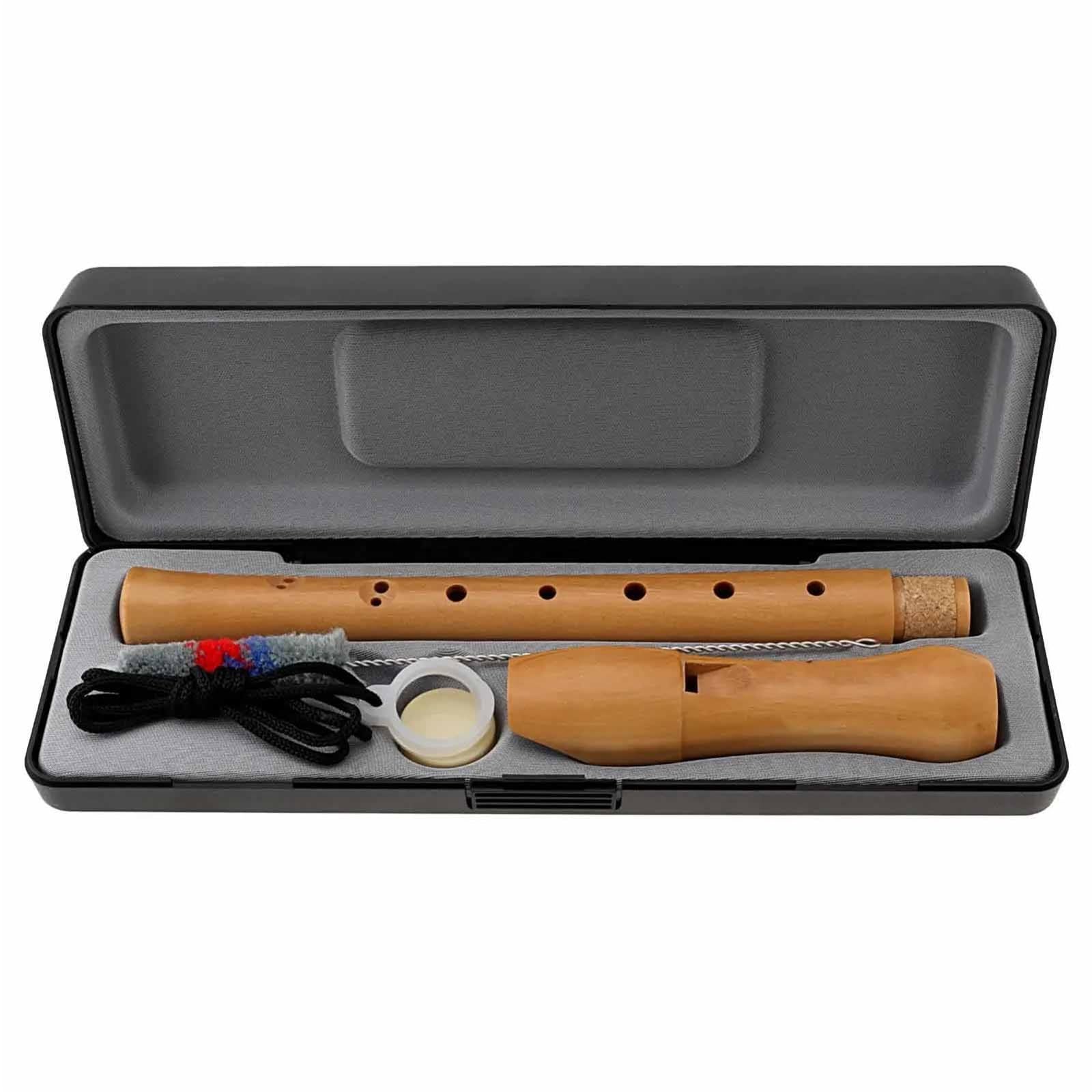 Principiante Flauto Dolce Flauto Dolce Soprano In Legno Massello Con Chiave C Custodia Rigida Strumenti A Fiato Staccabili In 2 Pezzi