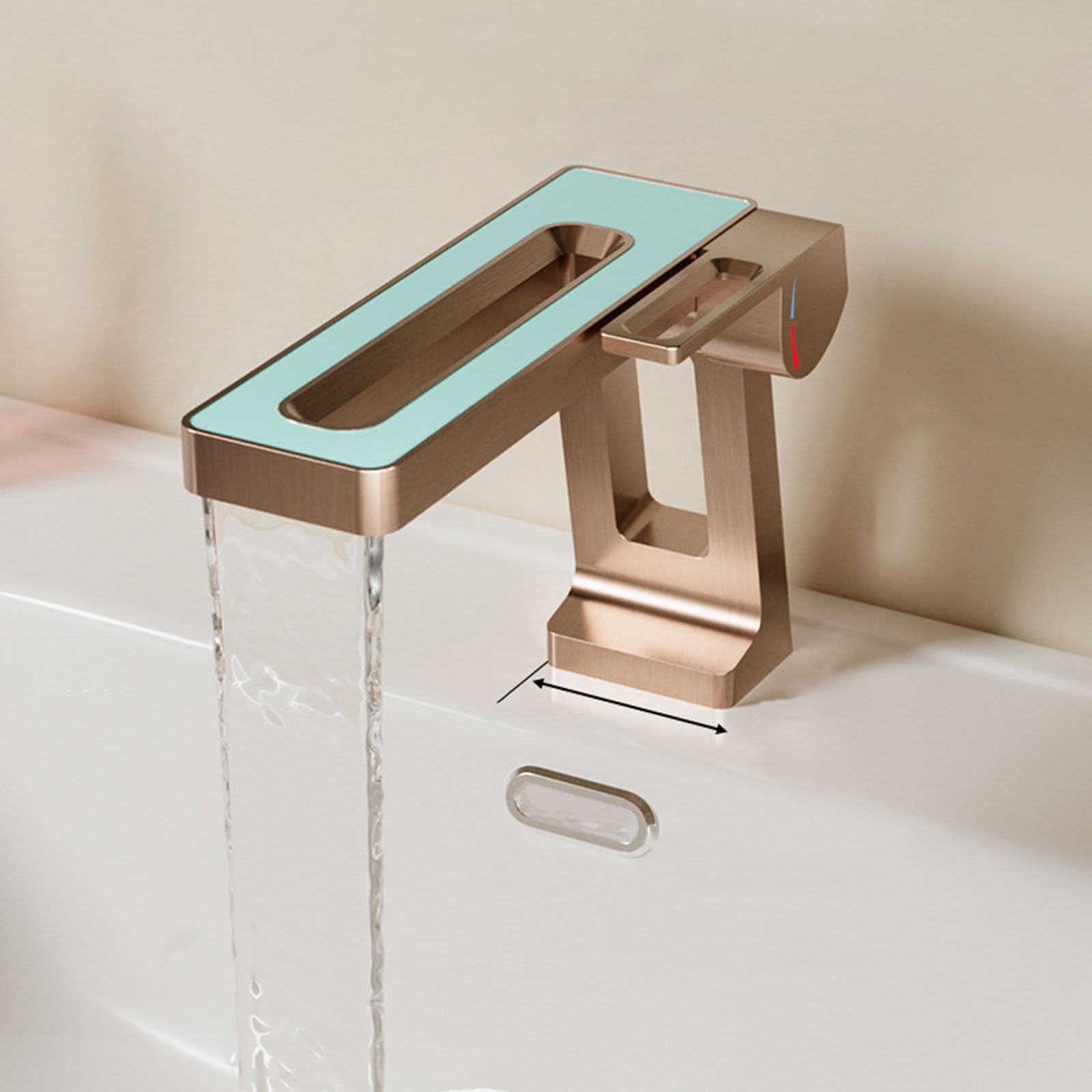 Mitigeur Lavabo Cascade Réglable Robinet Salle de Bain Sur Plan Monocomando Rose