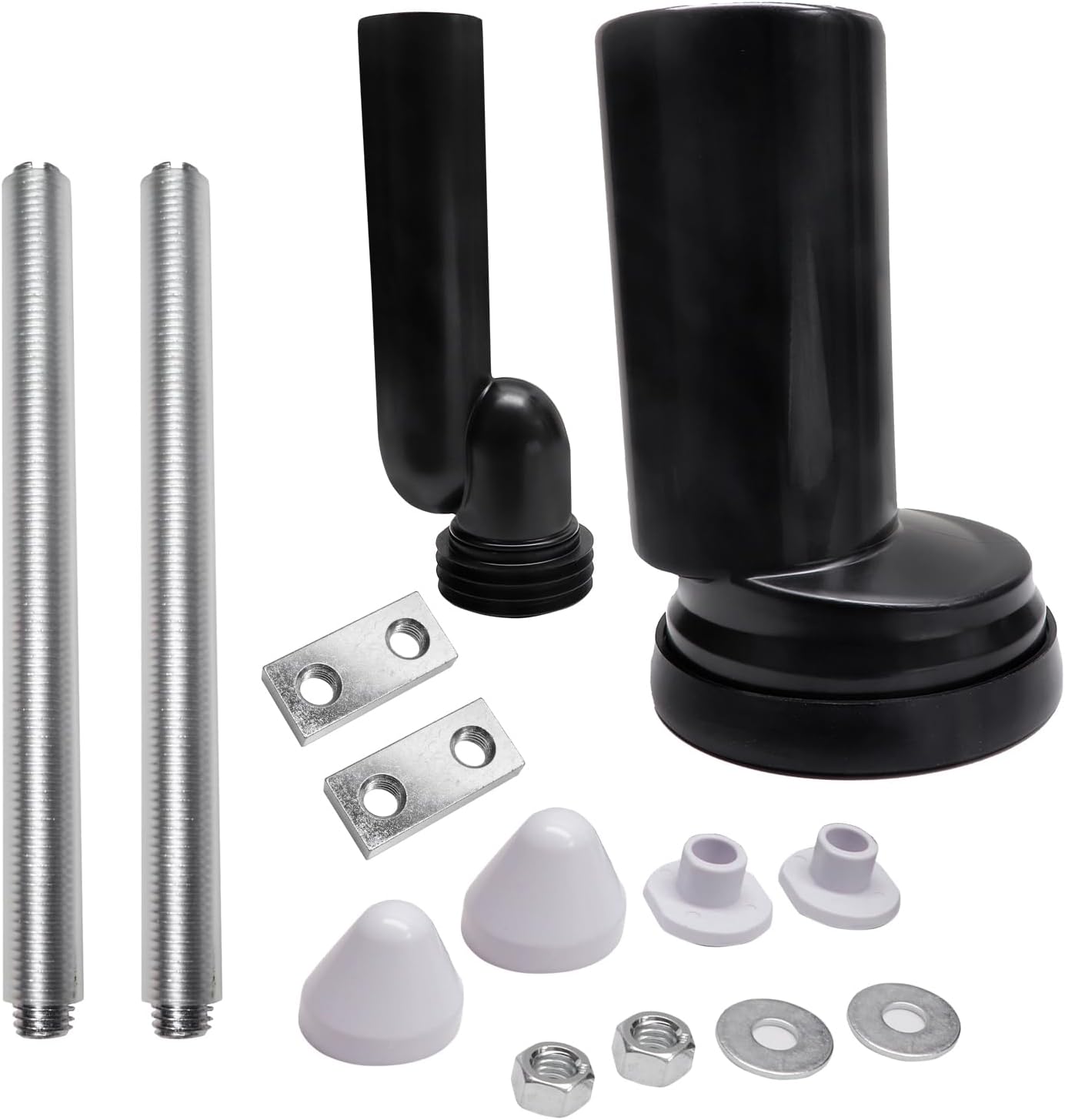 405.116.00.1 Wall-Hung Toilet Connector, Replacement for Geberit Eccentric Set, 210mm 90mm/45mm with 2 Chrome Caps for Duofix Frame