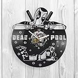 Deadpool Online, 2016, Marvel, Comics, Movie Design, Vinyl Wall Clock, Home Decor, Vinyl Record, Pop Modern Wall Art, Best Gift for Boyfriend, Girl, Living Room Decor, Unique Design, Vintage Art