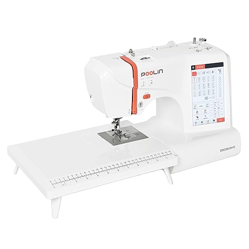 PooLin EOC05(2in1) Sewing and Embroidery Machine 4"x4" & 4"x9.25" Embroidery