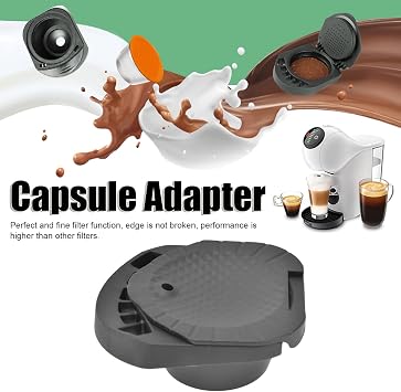 Reusable Capsule Adapter, Coffee Capsule Converter, Refillable Converter for Ground Coffee Powder, Coffee Pods Adapter for Machine