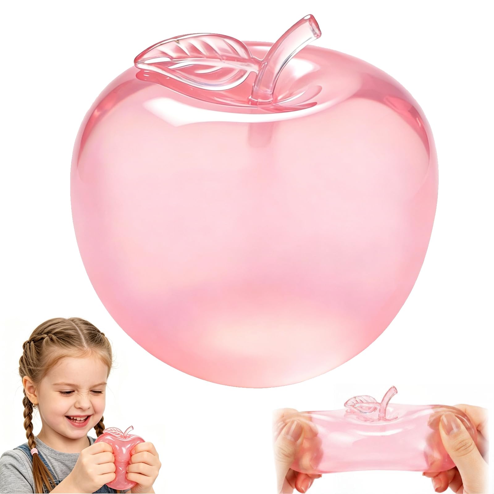Apples Squishys Stress Ball, Cute Apple Stress Relief Squeeze Toy, Apples Shape Dumpling Squishys, Squeeze Toy With Slow Rebound, Calming Anxietys Sensory Fidget for Office Home Travel