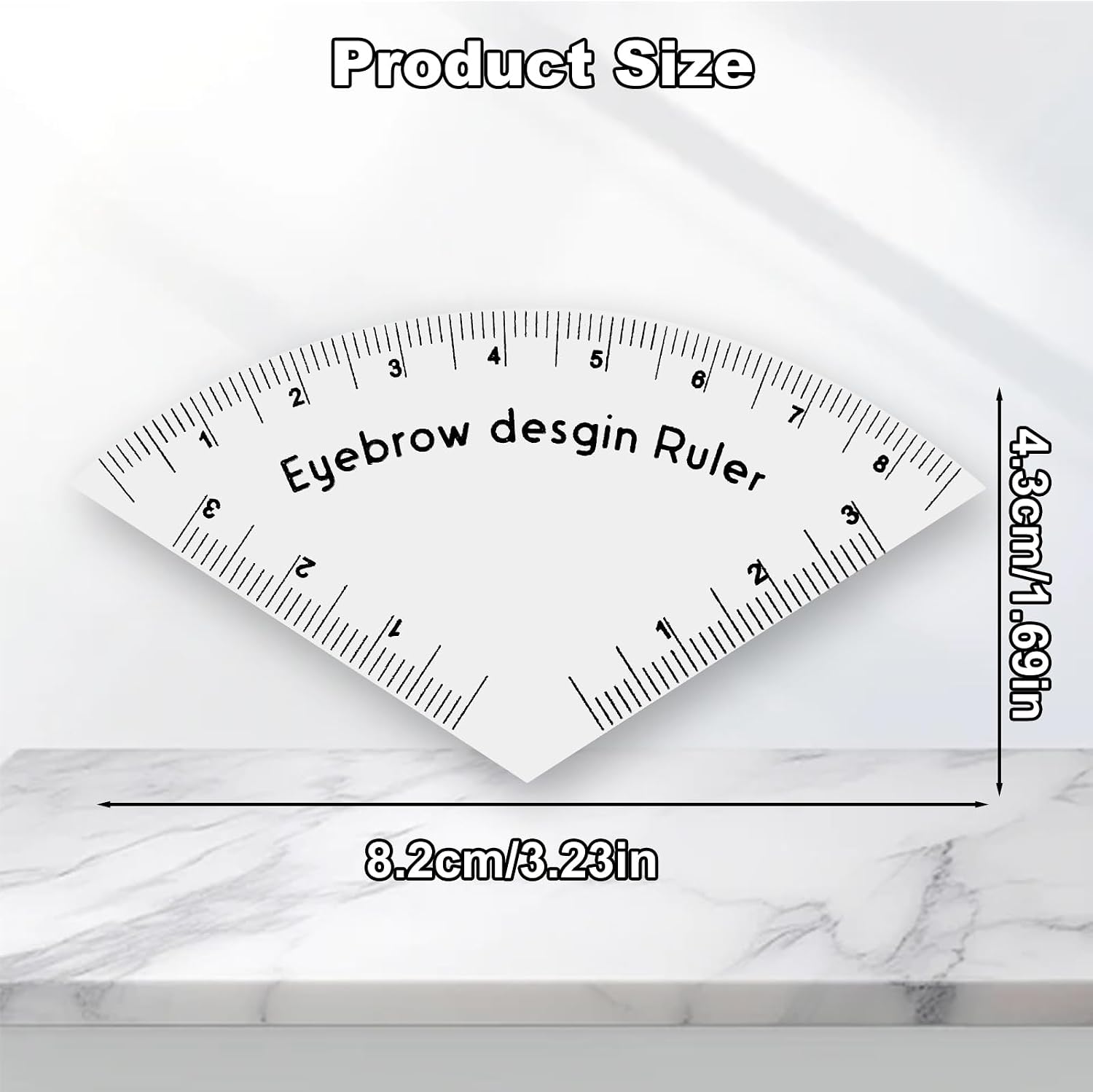 2Pcs Fast Drawing Eyebrow Design Ruler Mapping Tool, Brow Shaping Template Set | High-Precision Measuring Tool | Suitable for All Face Types | Portable for Home & Salon Use