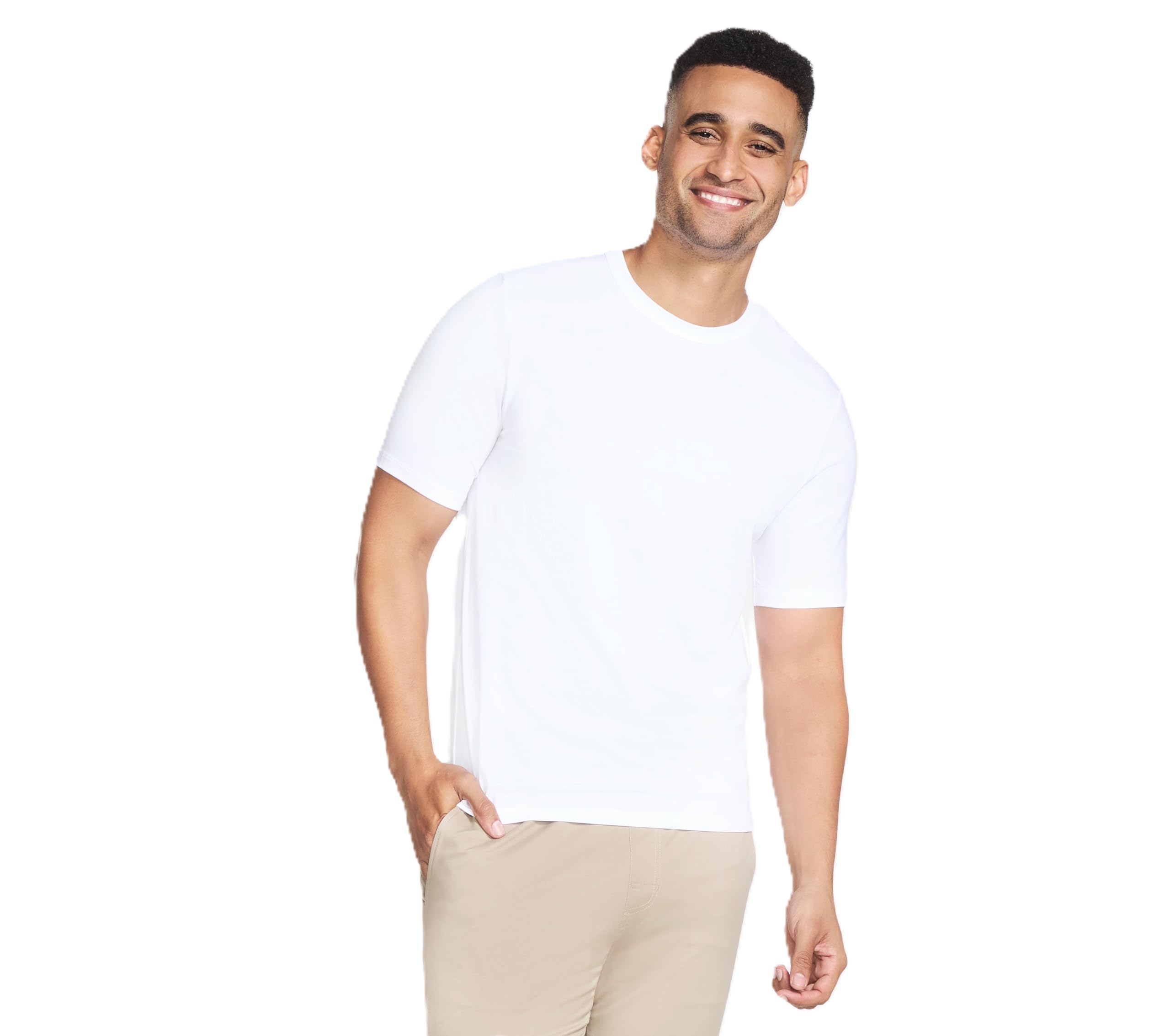 Skechers Men's Go Dri Pima Crew White XL