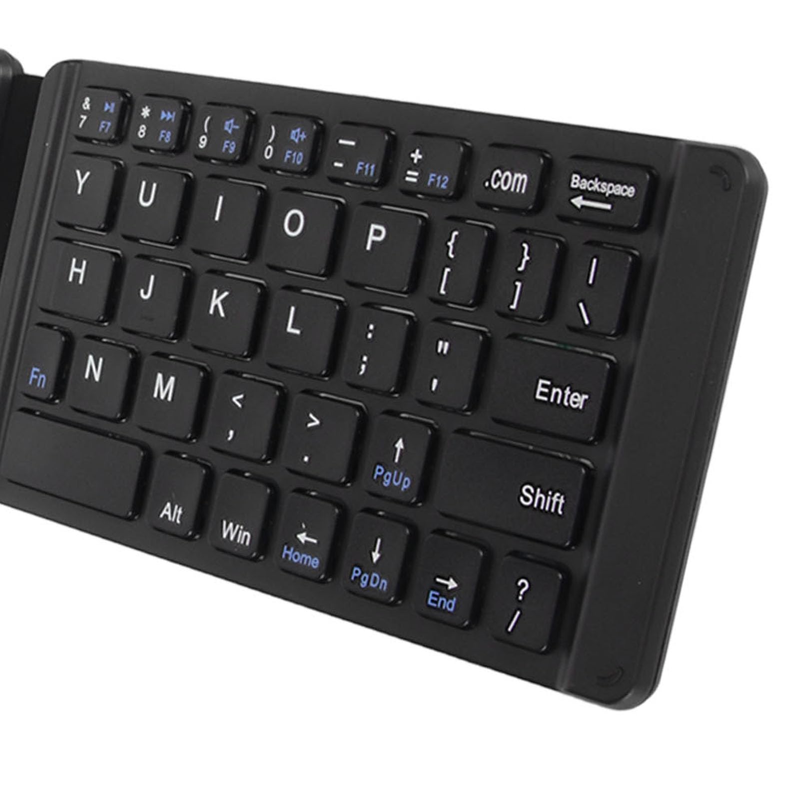 Jectse Tastiera Bluetooth pieghevole – Tastiera pieghevole ultra sottile con cavo USB, portatile wireless per laptop, tablet, smartphone (Hoary)