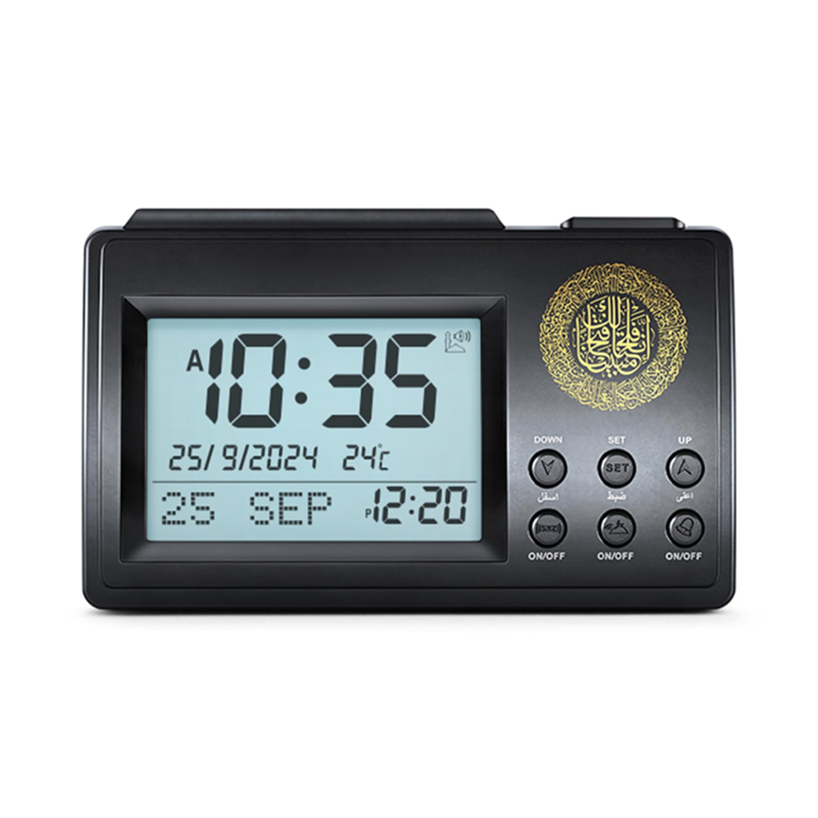 Qaonsciug Islams Azan Timekeeping Clock Modern Islams Azan Clock LCD Display Prayer Alarm With Snooze Upgrades For Muslims