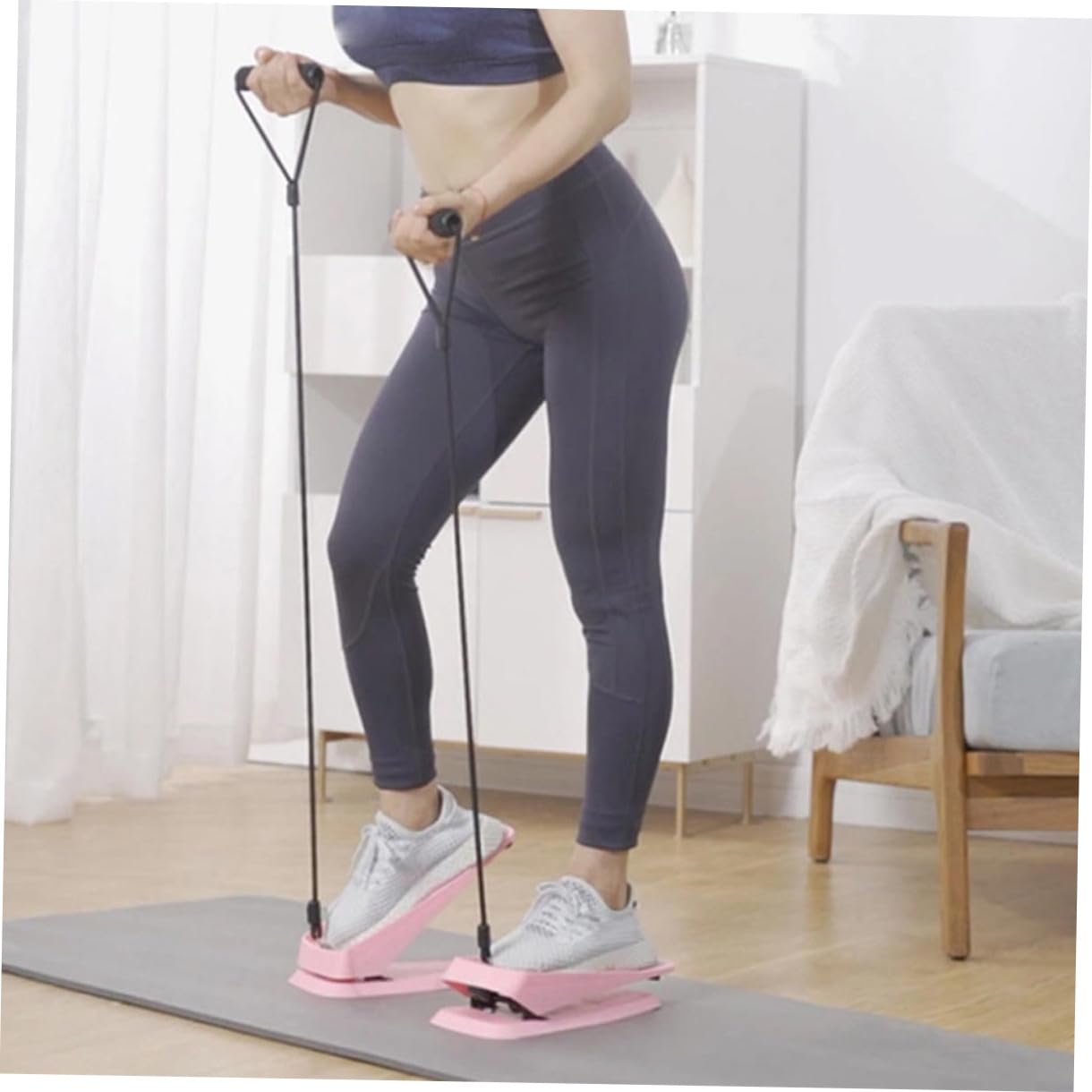 Mikikit Placa de Cordones Paso Paso Mini Step para Entrenamiento de Fitness Casa Equipo de Movimiento para Fitness para Ejercicios de Cardio