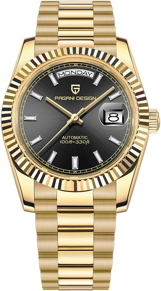 Pagani Design Men's Automatic Mechanical Watch, NH36A Calibre, DD40 AR Sapphire Glass, 100 Metres Water Resistant, Classic Casual Sport Watch, 40mm Bezel PD-1783
