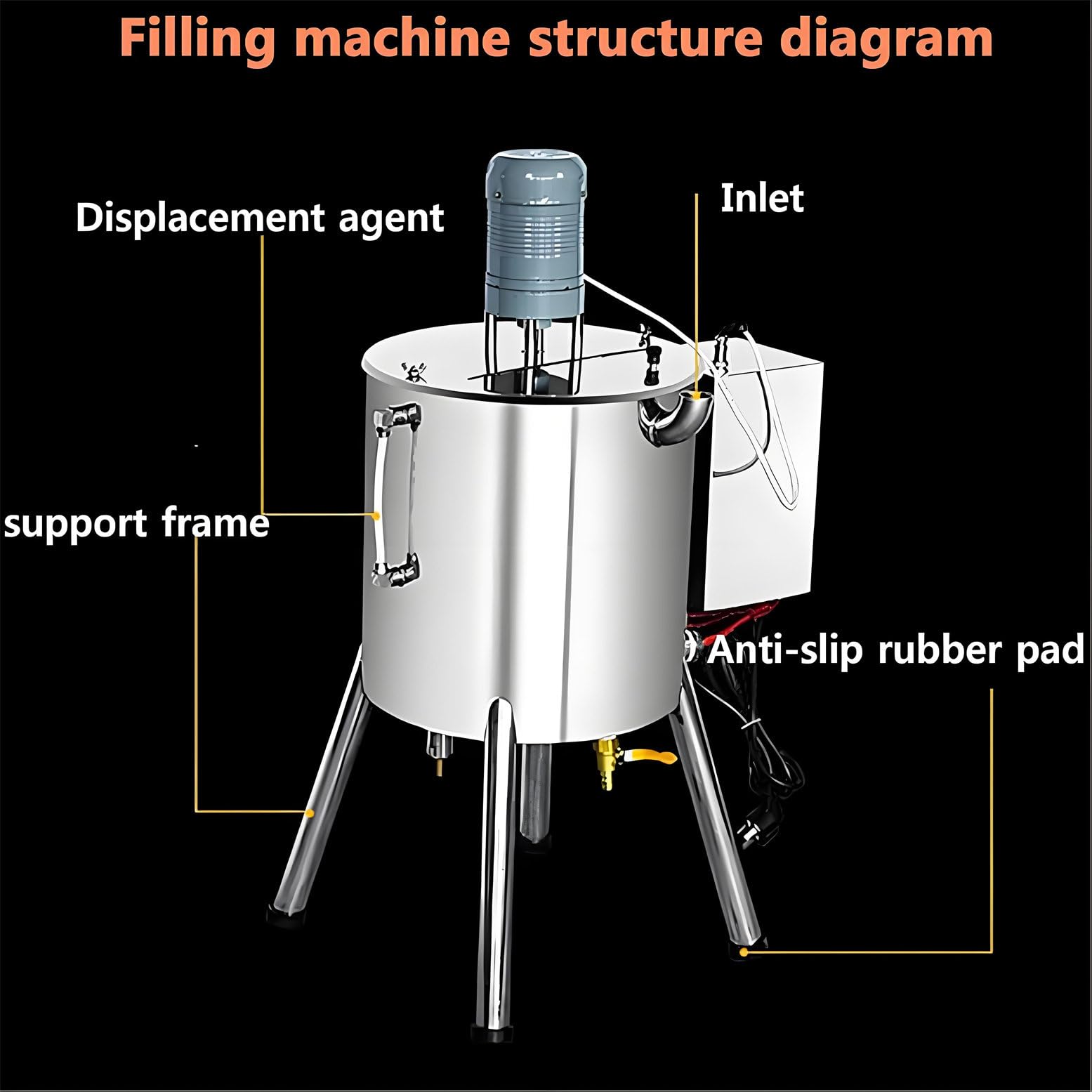 Máquina de llenado eléctrica, mezclador de pasta líquida de 15L/30L con control de temperatura de 90-300 °C, ideal para cremas y líquidos, equipo de mezcla y llenado eficiente