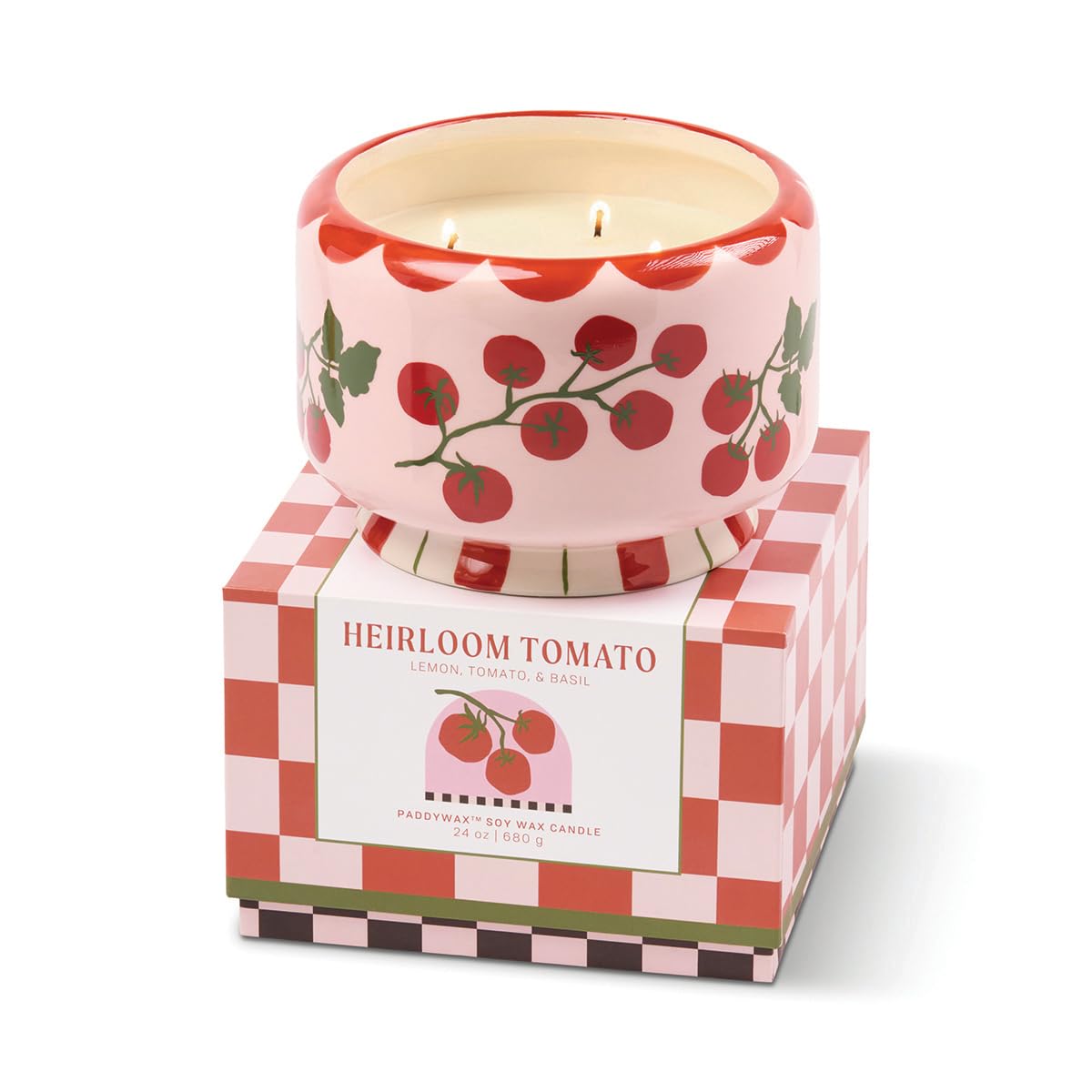 Paddywax A Dopo Collection Große Keramikkerze – Erbstück-Tomate