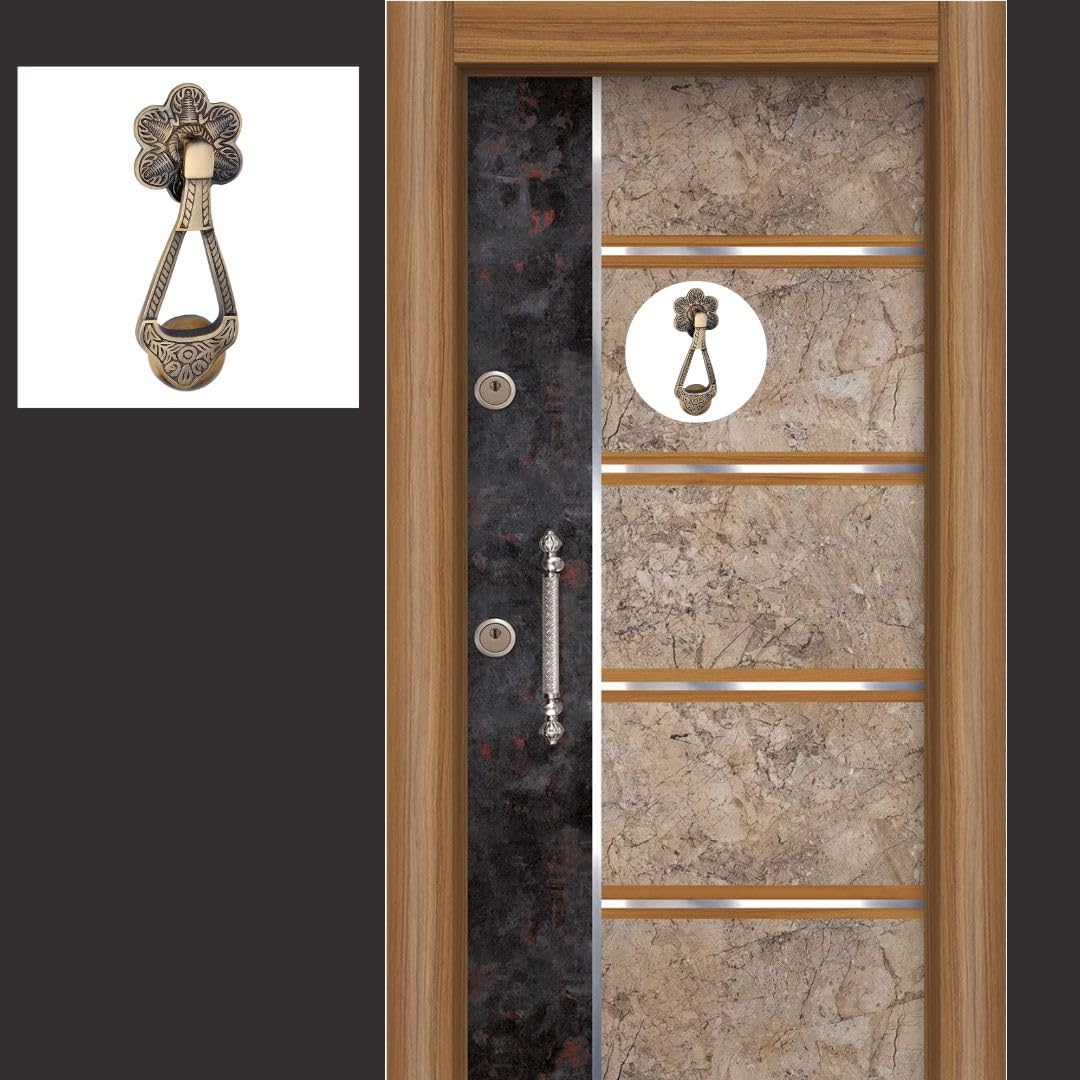 Decora Dora Beautiful Door Knocker in Brass with Antique Finish (Long_Antique) 1