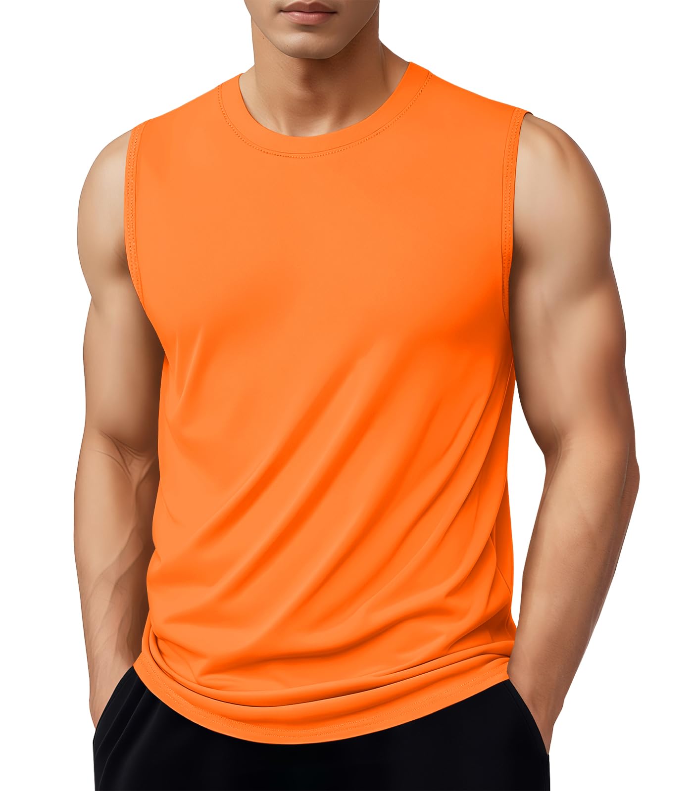 MAGNIVIT Men's Cotton Tank Tops Workout Gym Moisture Wicking T Shirts Muscle Athletic Sleeveless Top