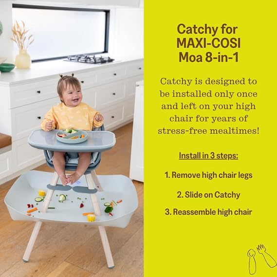CATCHY - Food Catcher - Compatible with Maxi-COSI Moa 8-in-1 High Chair + 12 Other High Chairs - Highchair Sold Separately - Baby & Toddler Food & Mess Catcher - Under High Chair Accessory | High Chair Food Catcher - High Chair Sold Separately - Baby & Toddler Food & Mess Catcher - Under High Chair Accessory