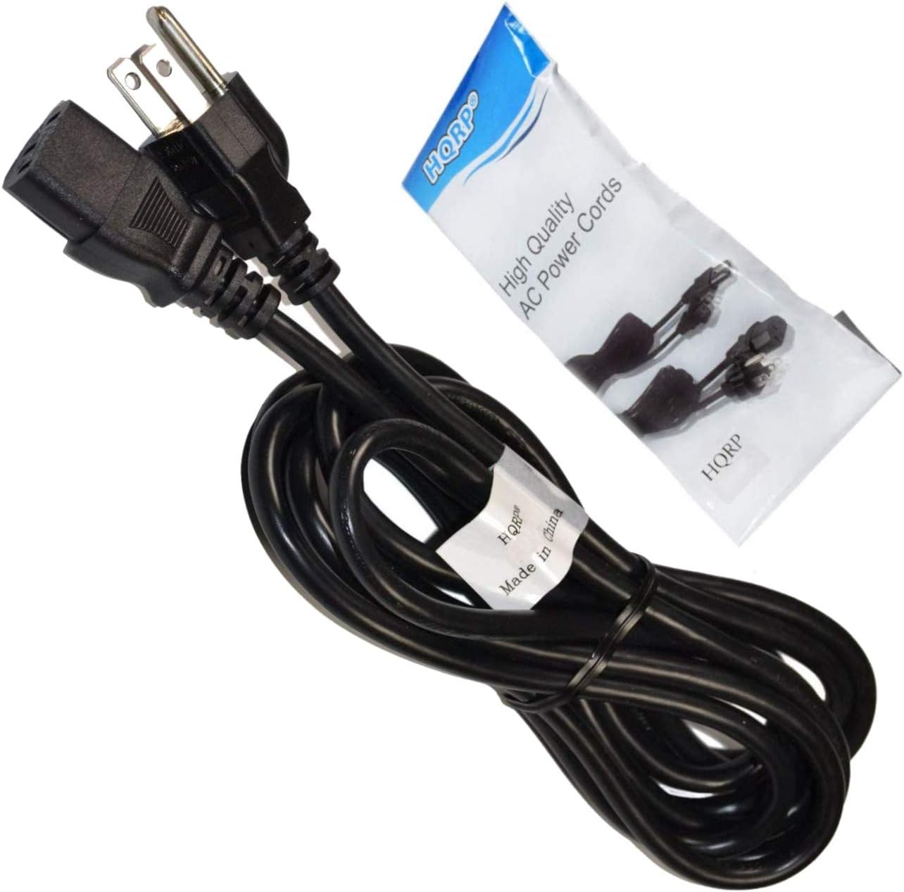 HQRP10ft AC Power Cord Compatible with WESTINGHOUSE SK-32H640G SK-26H540S SK-26H590D SK-26H640G SK-26H730S SK-26H735S VR-3250DF VR-4085DF VR-5585DFZ HDTV TV LCD LED Plasma DLP Mains Cable, UL Listed