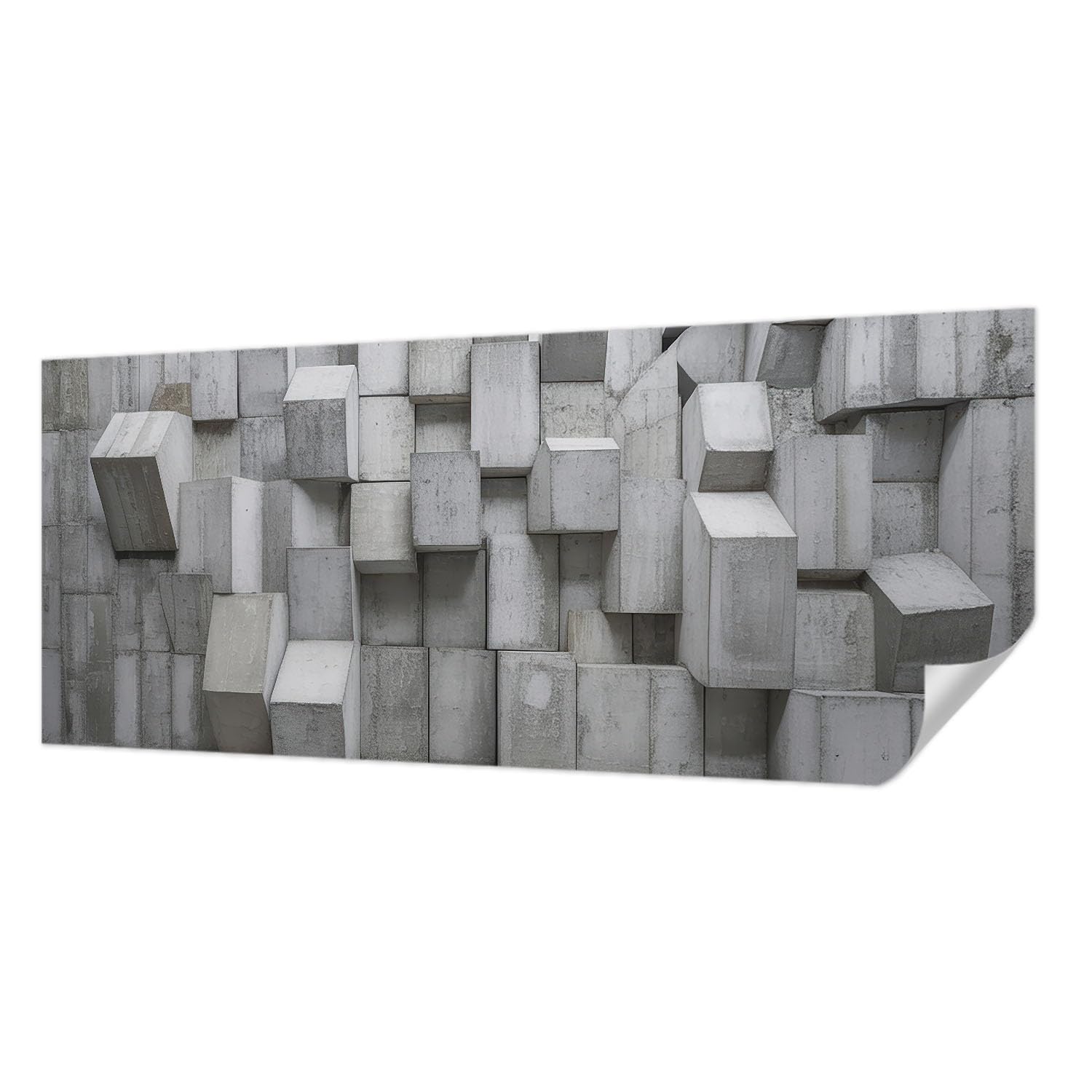 Revêtement mural autocollant 250x104 cm Tulup - Papier peint panoramique salon blocs de béton