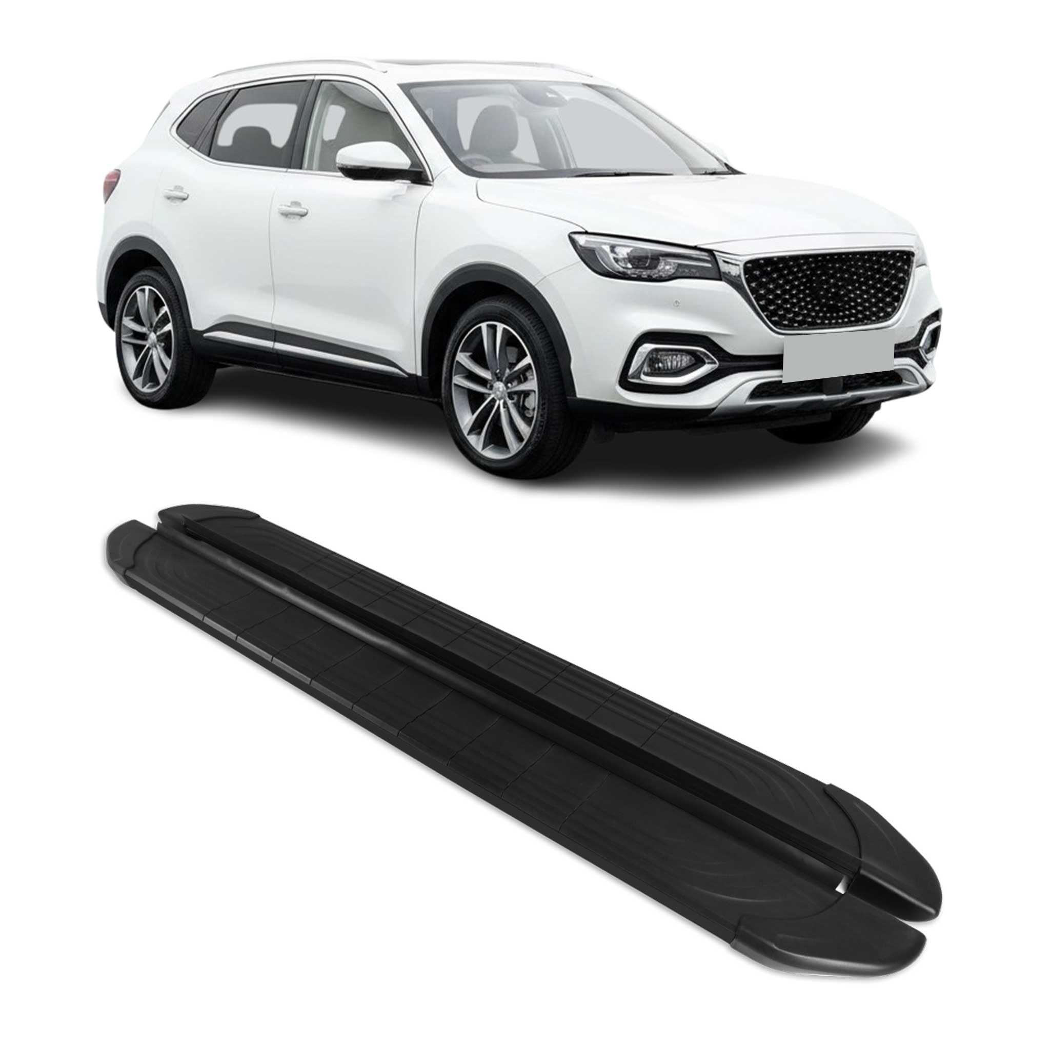 OMAC Marchepieds latéraux compatibles avec MG EHS 2019-2025 en aluminium noir