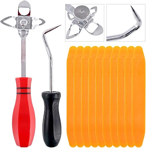 Kit de herramientas de instalación de parabrisas de 12 piezas, 10 herramientas de ajuste de palos, 1 herramienta de instalación de parabrisas