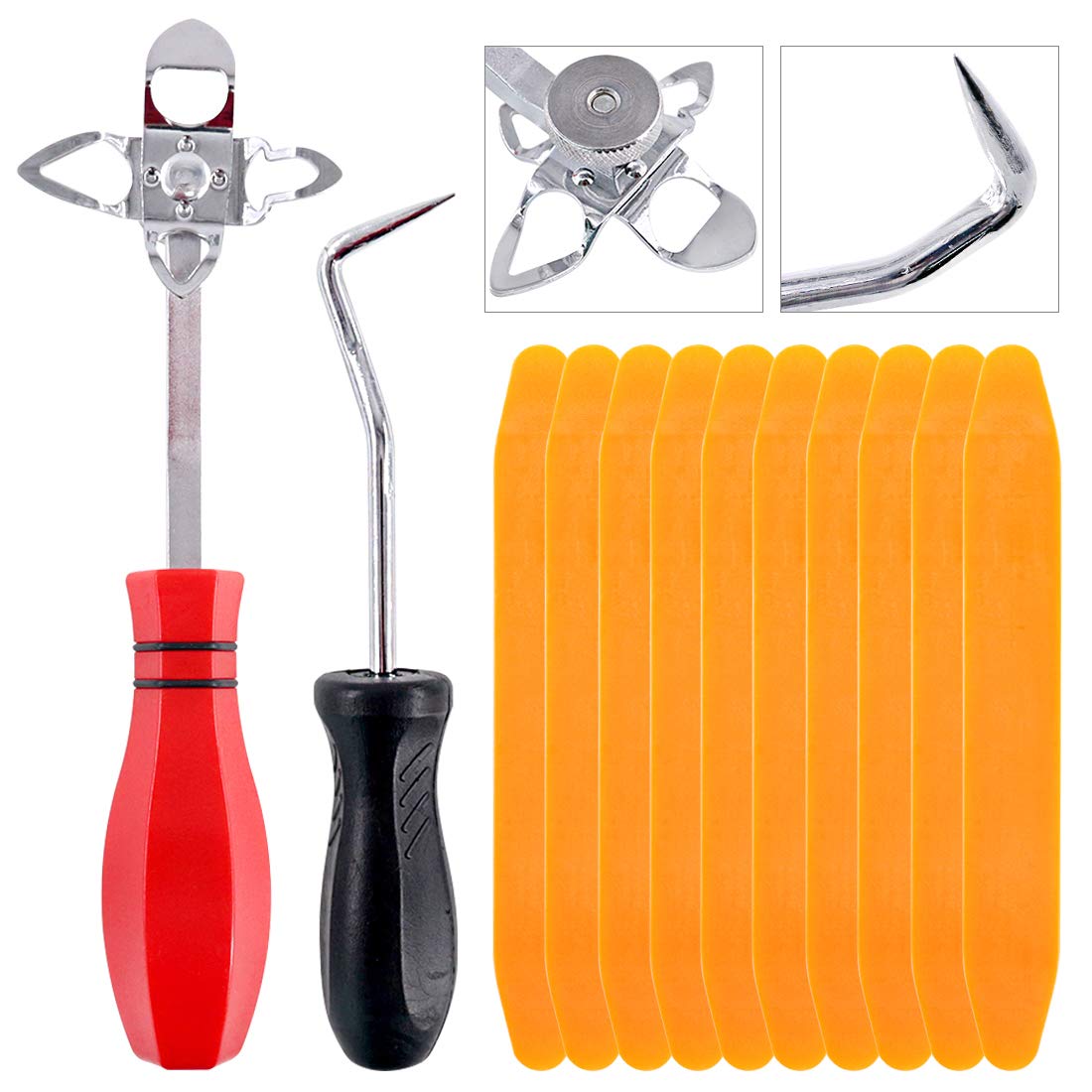 Rustark 12 Piece Windshield Installation Tools kit, 10 Piece Stick Setting Tool, 1 Piece Offset