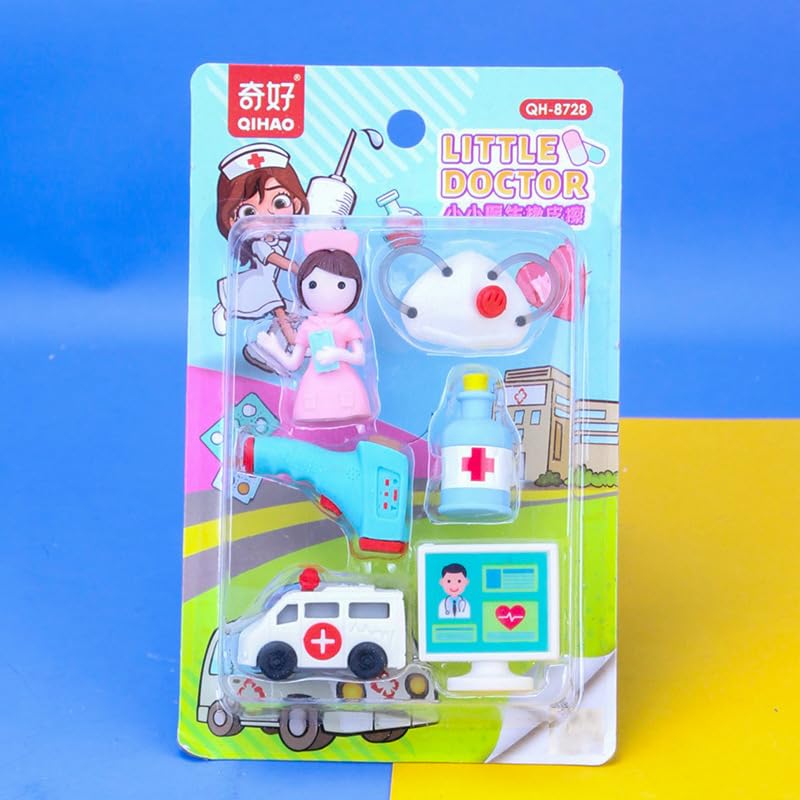 Image of Fairy Tale Palace Erasers for Kids - Stylish Erasers for Girls, School Stationary Kit, Birthday Return Gifts(QH-8728A)