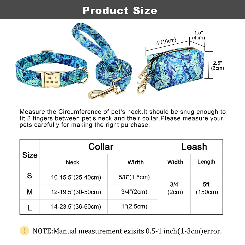 Personalisiertes Hundehalsband, Leine mit Tasche, Nylon, Bedruckt, Haustier-ID-Halsbänder, Führstrick, tragbare Hunde, Reisetasche für Snack-Pfeife, Schlüssel