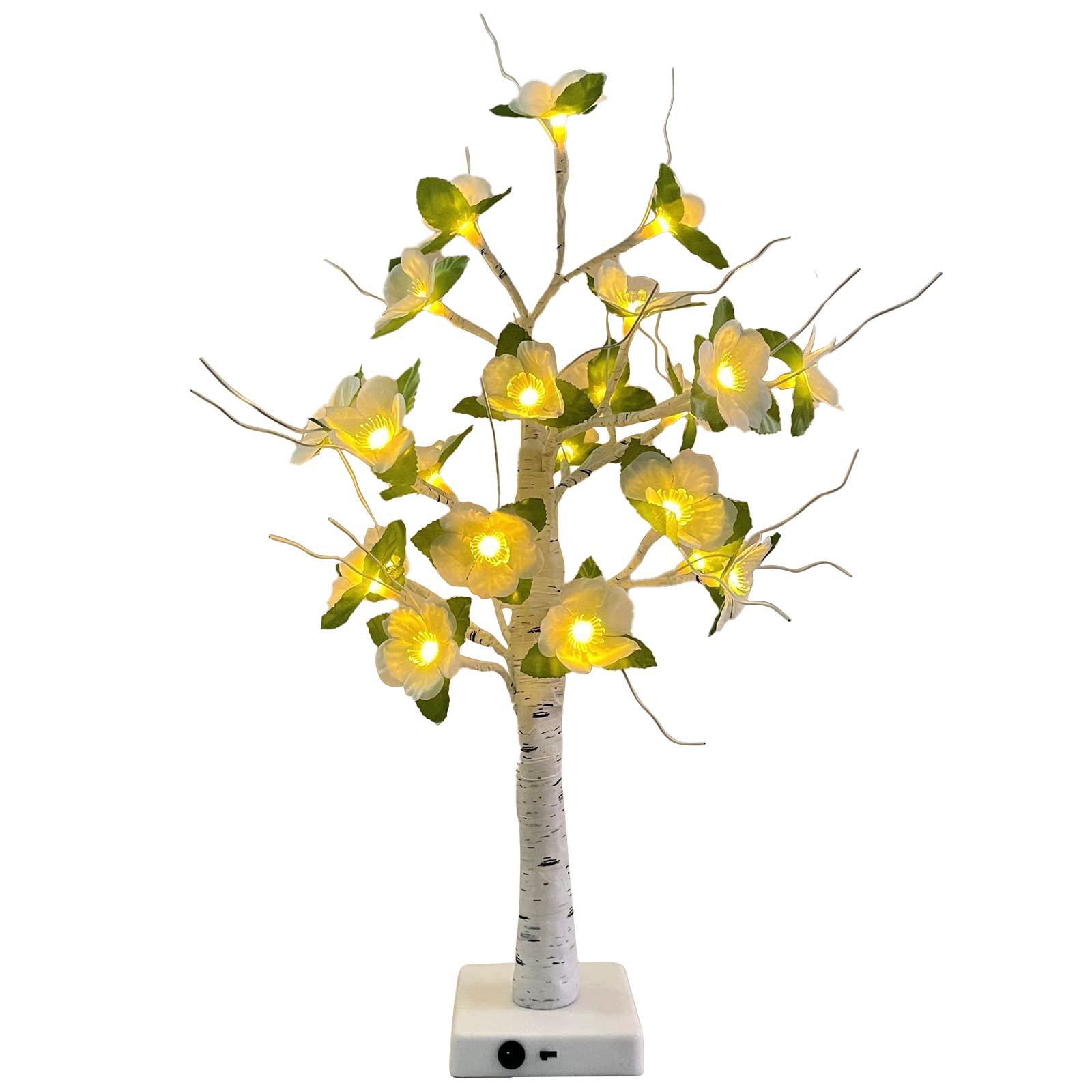 BFYDOAA Lighted Magnolia Flower Tree Lamp Tabletop Artificial Fairy Bonsai Night Lights for Birthday Christmas Valentines Day Gift
