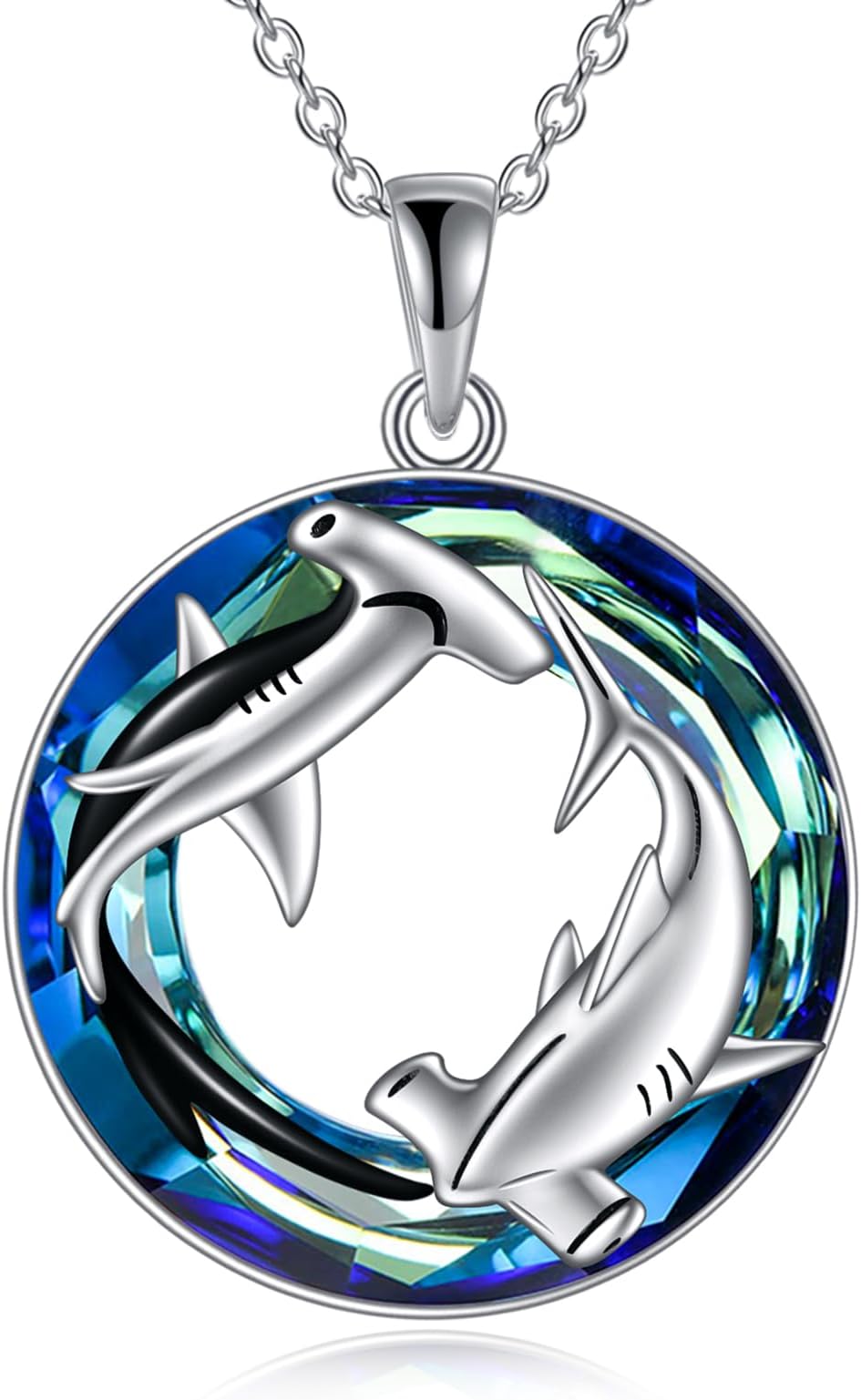 YFN Ocean Wave Necklace for Women Sterling Silver Abalone Shell Ocean Jewelry Gifts for Women