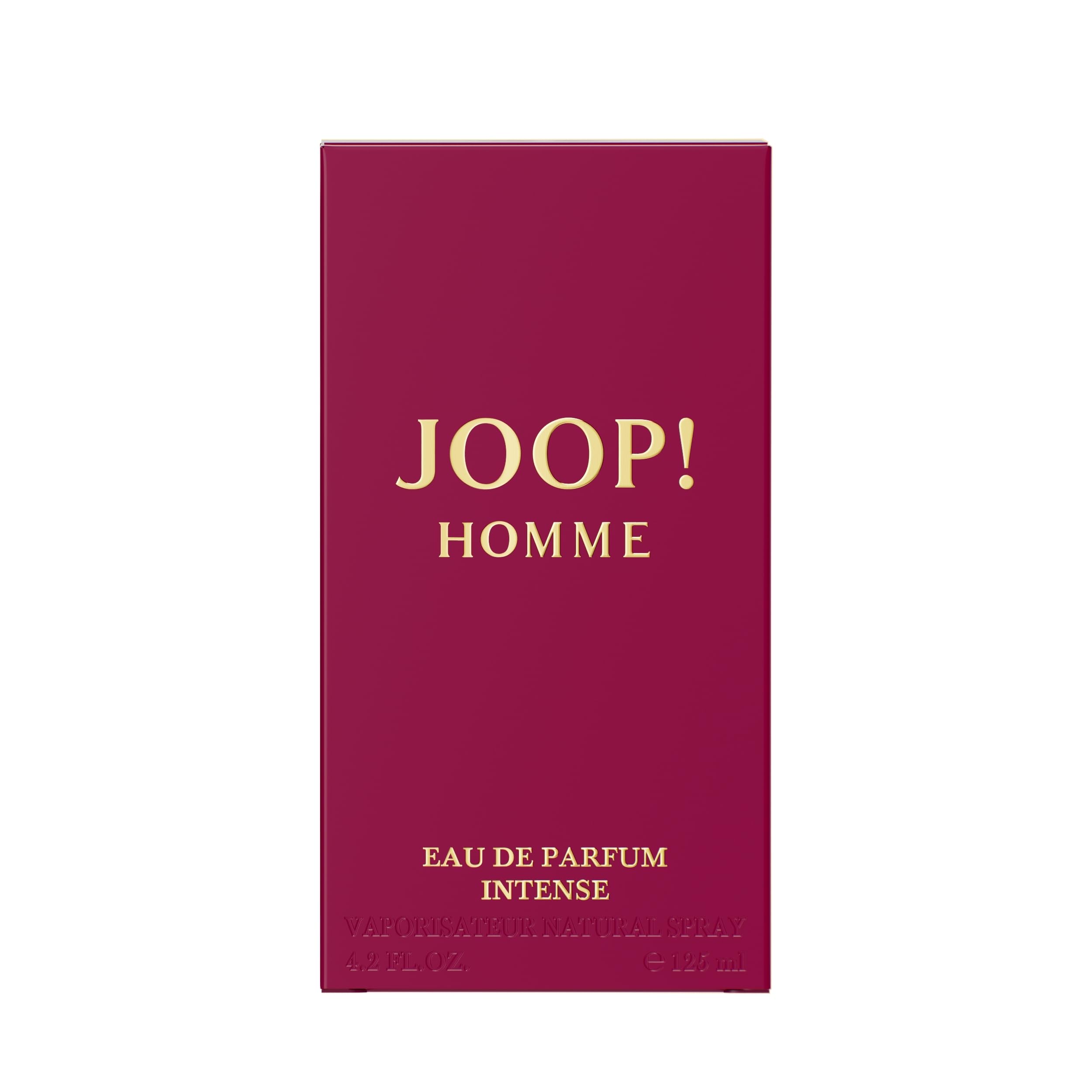 Joop! Homme Eau de Parfum Intense – Ambrierter Fougère-Duft für Herren – Mit Noten von Rose, Geranium und Tonkabohne – Langanhaltender Duft