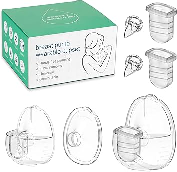 Wearable Breast Pump Parts Compatible with MomWills S28 Wearable Breast Pump Replacement Accessories, One Full Set Milk Collector Cup Include Duckbill Valve, Silicone Diaphragm, 24mm Flange