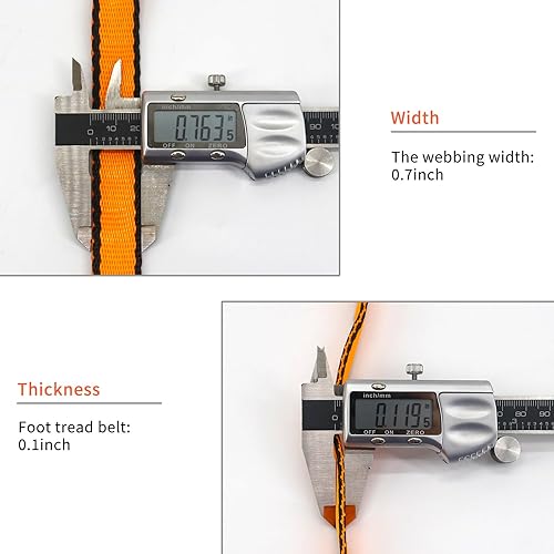 Miniatura 4 de NewDoar Eslinga de escalada de 0.630 in con certificación UIAA CE, certificado 23KN EN566, cable de escalada en roca, sistema de anclajes de
