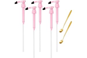Patelai 5-Piece Coffee Syrup Pump with Spoons
