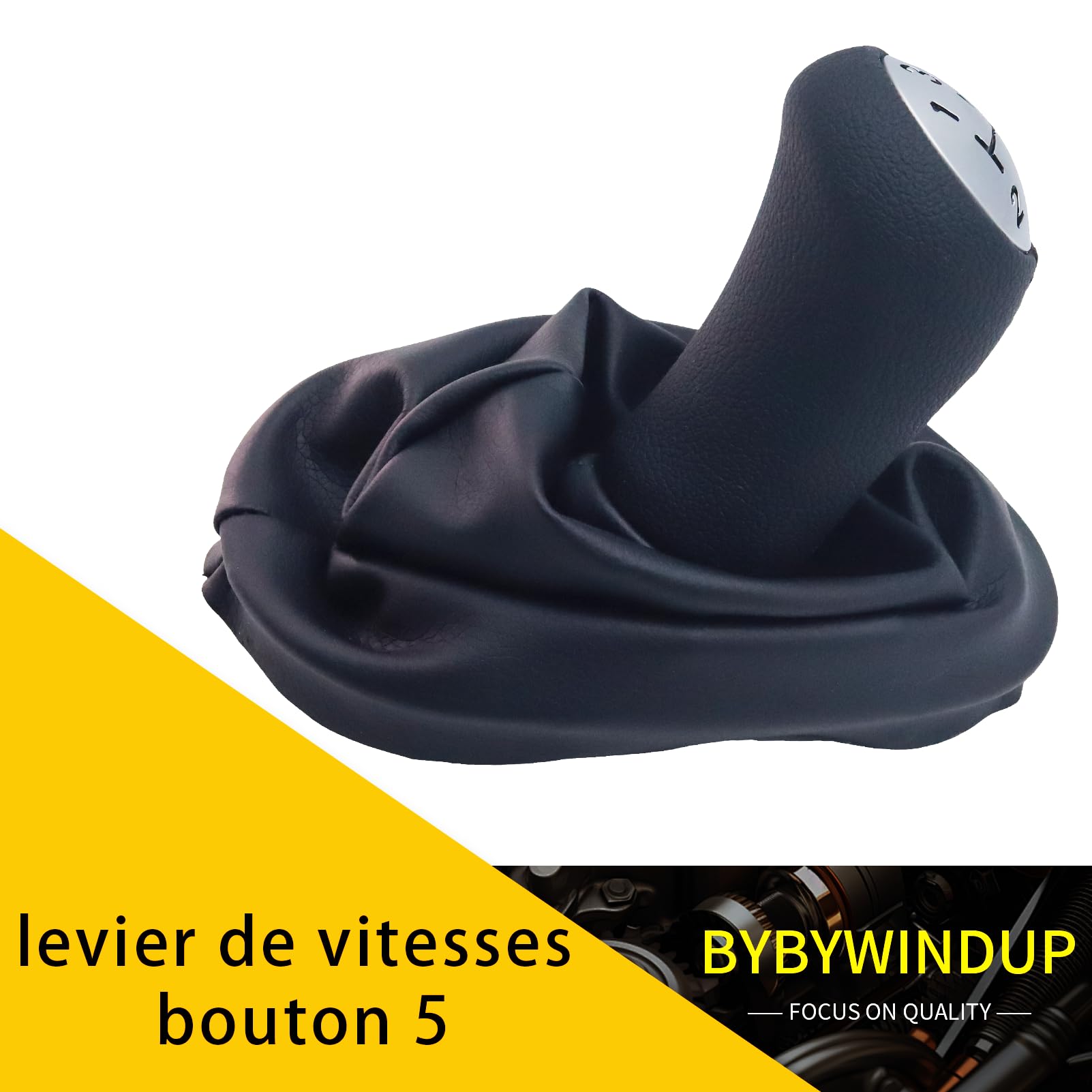Pommeau de levier de vitesses à 5 rapports avec cadre Compatible avec Dacia Logan MK1 Sandero MK1 Stepway