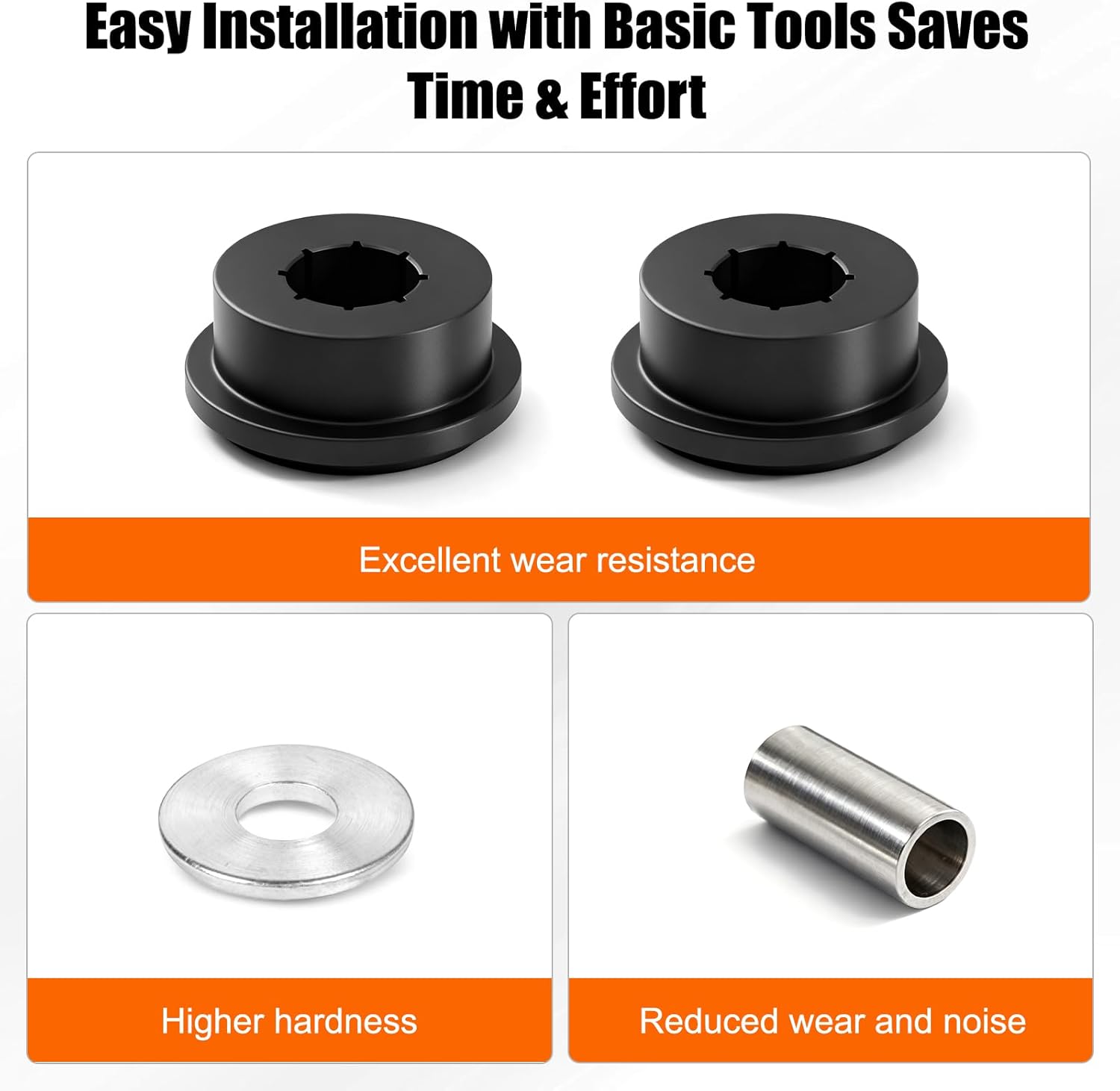 10PCS Polyurethane Front Differential Side Mount Bushing Kit for Hummer H3 2006 2007 2008 2009 2010, Superior Vibration Dampening & Noise Reduction