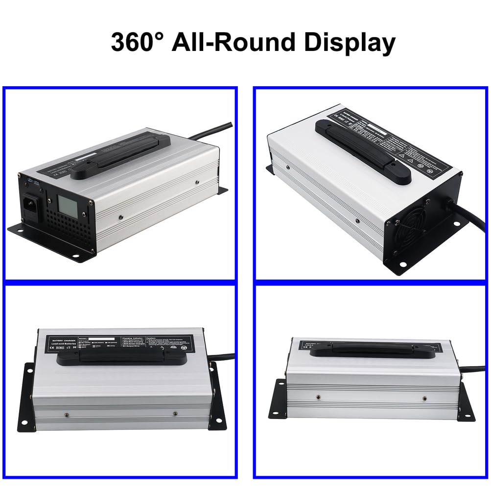 Ładowarka do akumulatorów 48 V 20 A Ładowarka do wózków widłowych 1200 W z wtykiem Anderson 120 A / 175 A / 350 A do ładowania akumulatorów kwasowo-ołowiowych,48v 20a,175A Anderson