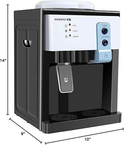 Miniatura 10 de Dispensador de agua para encimera de carga superior calientefría, dispensador de agua para botellas de 1.1 a 4.9 galones, dispensador de agua fría