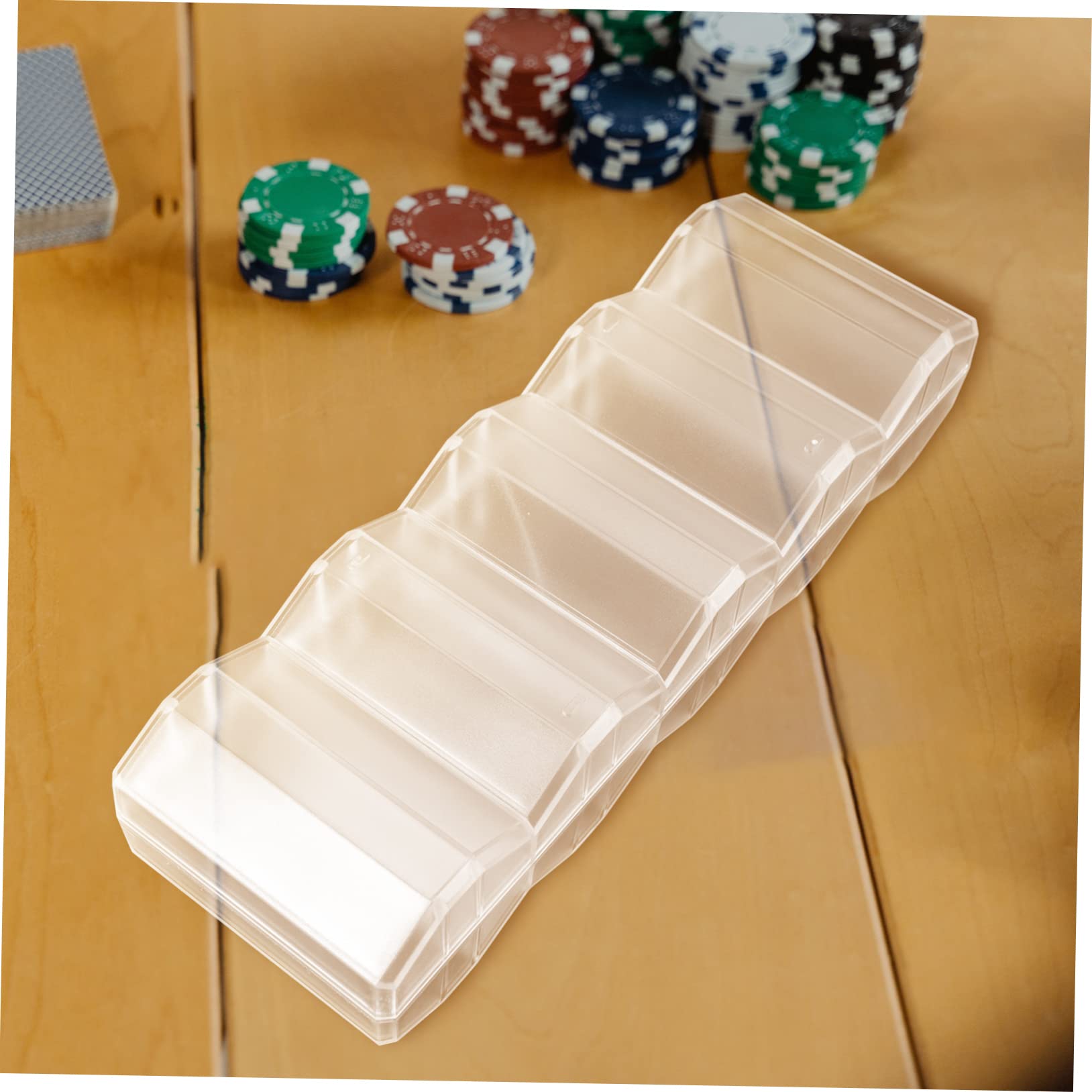 boîte à Tableau de étui de Transport de jetons de Poker Rangement de jetons de Poker Porte-Cartes de Poker Clair Plateau de jetons de Poker Domestique Transparent