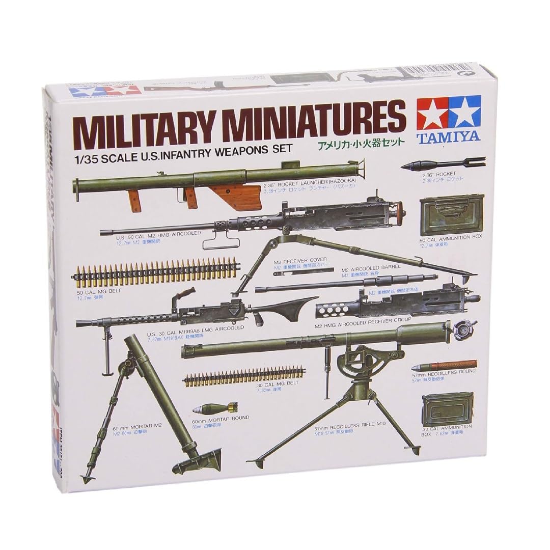 Tamiya 35121 U.S. Infantry Weapons Set 1:35 Scale Kit