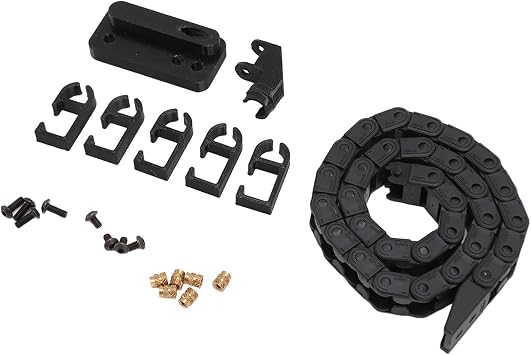 ciciglow 3D Printer Drag Chain 16.9in, for Bamboo P1P Wire Carrier Cable Low Noise Easy to Install, with Accessories, Screws and Nuts